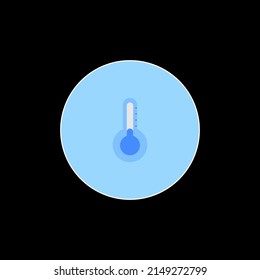 Weather icon. Full color icon circle button. cold temperatures