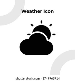 Weather Icon with Glyph Style, Vector Editable