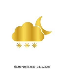 weather icon -  gold vector icon