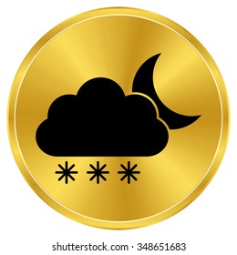 weather icon - gold vector icon