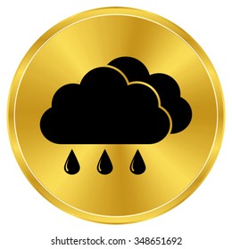 weather icon - gold vector icon