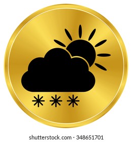 weather icon - gold vector icon
