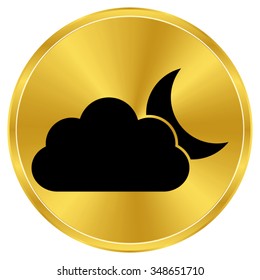 weather icon - gold vector icon