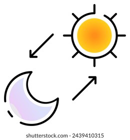 Weather icon with gradient filled line style. Suitable for website design, logo, app and UI.