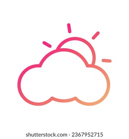 Weather icon gradient pink yellow summer beach illustration vector element and symbol perfect.