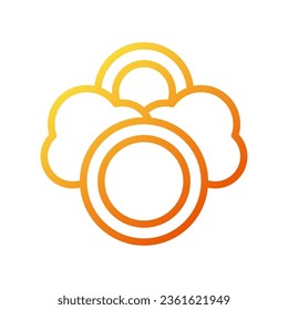 Weather icon gradient yellow orange illustration vector element and symbol perfect.