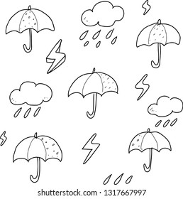 Weather icon hand drawn