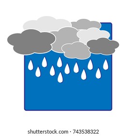 Weather icon for high clouds and rain