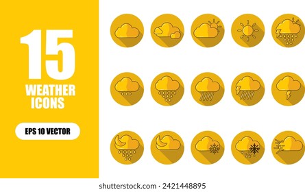 Weather Icon Illustration Collection Set