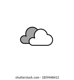 Weather icon. Internet buttom with white background.