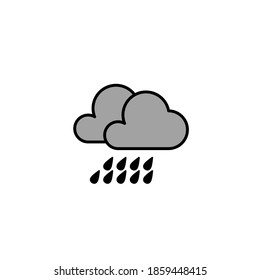 Weather icon. Internet buttom with white background.