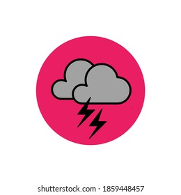 Weather icon. Internet buttom with white background.