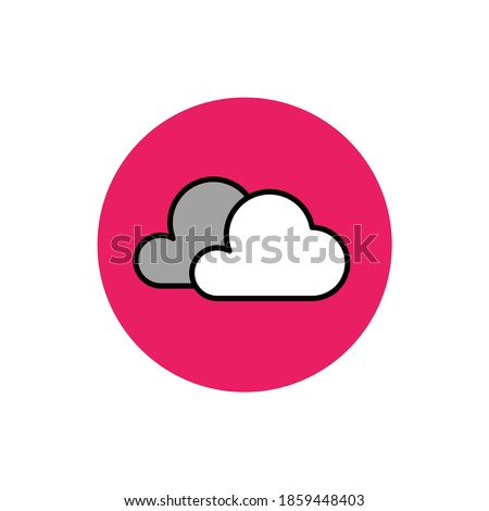 Weather icon. Internet buttom with white background.