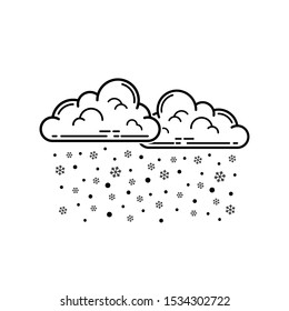 Weather Icon. Large Snow Icon Vector