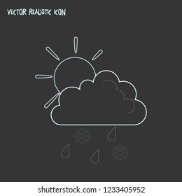 Weather icon line element. Vector illustration of weather icon line isolated on clean background for your web mobile app logo design.