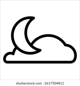 weather icon with line style. Vector illustration