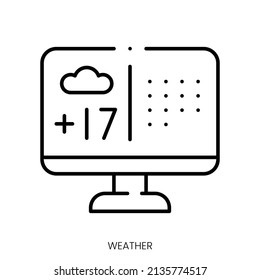 icono del tiempo. Signo de estilo lineal aislado en fondo blanco. Ilustración vectorial.