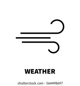 Weather icon or logo in modern line style. High quality black outline pictogram for web site design and mobile apps. Vector illustration on a white background.