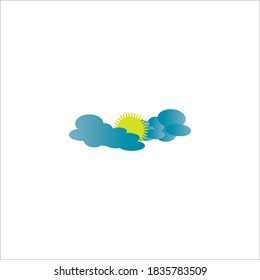 Logo del icono meteorológico, ilustración del diseño vectorial 
