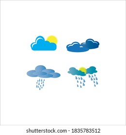 Weather icon logo, vector design illustration 
