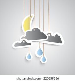 Weather icon made by paper
