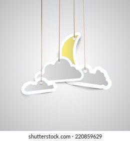 Weather icon made by paper