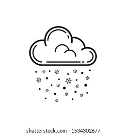 Weather Icon. Medium Snow Icon Vector