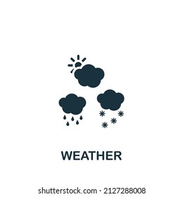 Weather icon. Monochrome simple icon for templates, web design and infographics