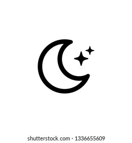 Weather icon / night  ( crescent moon )