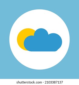 Wettersymbol auf blauem Hintergrund zur Verwendung im Web-Design. isolierter Vektorbild zur Verwendung in Clipart- und anderen Designarten
