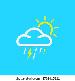 weather icon on daylight vector