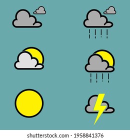 Weather icon on transparent background