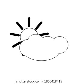 Weather icon outline isolated with cloud.