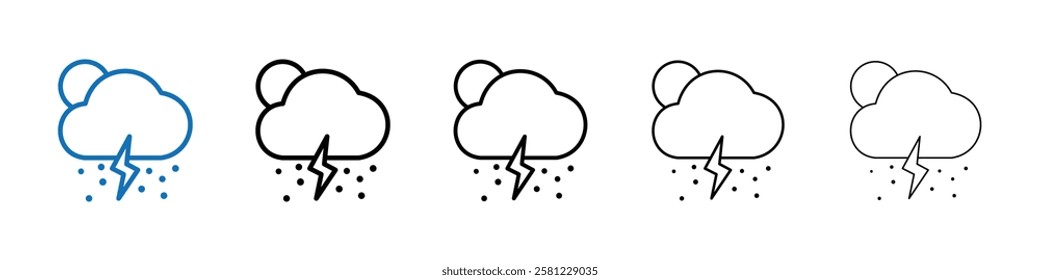Weather Icon Outline vector logo for web ui