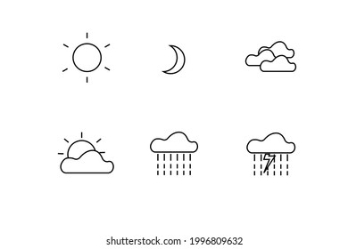 Weather icon pack for editing needs