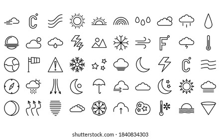 weather icon pack. icons with minimalist concept line style. suitable for your project.Building icon pack. icons with minimalist concept line style. suitable for your project.
