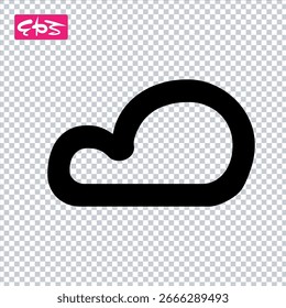 Weather icon, rain icon, cloud icon, EPS format vector icon illustration file