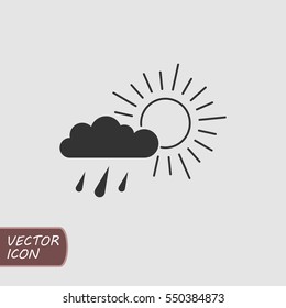 Weather Icon. Rain and sun