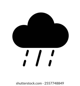 weather icon. rainy, cloudy and meteorological weather. vector cloud symbol for web, mobile. solid design style. vector design template.