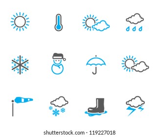 Weather icon series in duo tone color style