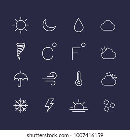 Weather icon set - Shutterstock ID 1007416159