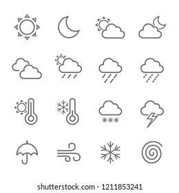 Weather Icon Set Stock Vector (Royalty Free) 1211848468 | Shutterstock