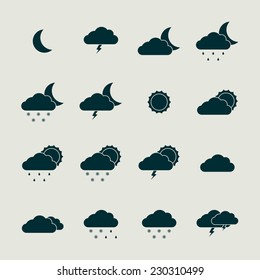 Weather icon set. 