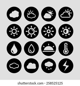 Weather Icon Set Stock Vector (Royalty Free) 258525077