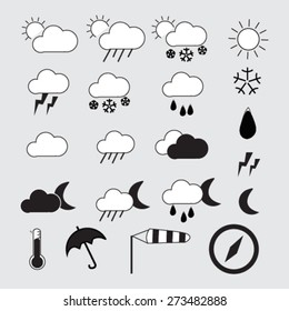 Weather, icon set