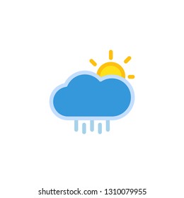 weather icon set with 4 type icon (line,glyph,outline,and flat) editable vector.
