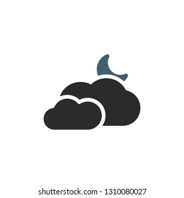 weather icon set with 4 type icon (line,glyph,outline,and flat) editable vector.