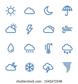 weather icon set. 48 x 48 pixels perfect. 
 (Recommendations - Full Size 240 x 240 / Stroke 2px)