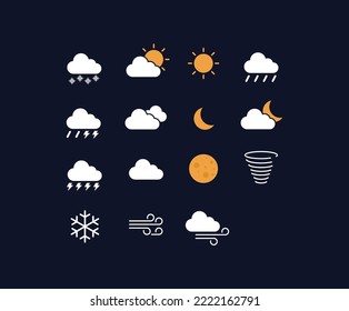 símbolo de aplicación de conjunto de iconos de tiempo