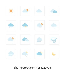 Weather icon set. Designed for illustration, infographics, web icon, report, presentation, template and more in your business